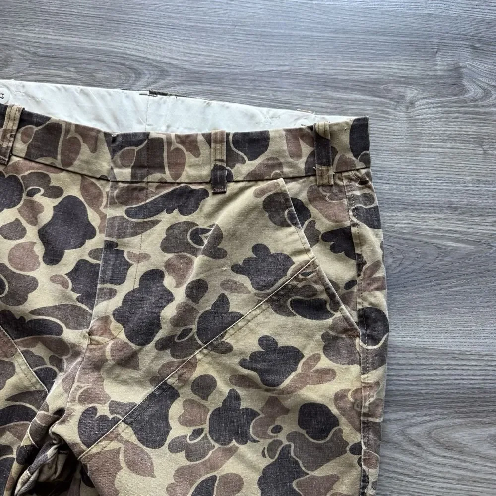 VTG Duxbak Faded Frogskin Duck Camo Canvas Pants Men's 38 Hunting